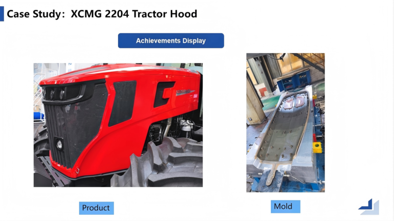Weatherproof PDCPD XCMG 2204 Tractor Hood. High-quality PDCPD mold manufacturer, an alternative to FRP and SMC. Agricultural Equipment Housings